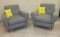 Italian Vintage Armchairs with Optical Fabric, 1950s, Set of 2, Image 3