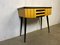 Mueble Mid-Century pequeño de madera y latón, Imagen 3