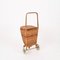French Riviera Woven Wicker and Rattan Shopping Trolley, 1960s, Image 5