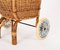 French Riviera Woven Wicker and Rattan Shopping Trolley, 1960s 13