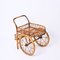 Mid-Century French Riviera Bar Cart in Bamboo and Wicker, 1950s 4