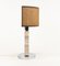 Mid-Century Table Lamp in Travertine and Chrome from Studio Ce, Italy, 1970s 4