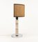 Mid-Century Table Lamp in Travertine and Chrome from Studio Ce, Italy, 1970s, Image 4