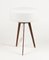Tripod Table Lamp in Teak, Opaline Glass and Brass in the style of Stilnovo, Italy, 1960s 4