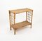 Mid-Century Rattan and Bamboo Console Table, Italy, 1970s 2
