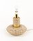 Mid-Century Table Lamp in Travertine and Brass in the style of Fratelli Mannelli, Italy, 1970s, Image 9