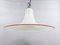 Lámpara colgante italiana de vidrio blanco, años 70, Imagen 3