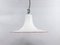 White Italian Glass Pendant Light, 1970s 2