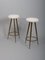 Brass and Alpaca Velvet Bar Stools attributed to Gio Ponti, Italy, 1950s, Set of 2 5