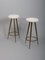 Tabourets de Bar en Laiton et Velours d'Alpaga attribués à Gio Ponti, Italie, 1950s, Set de 2 5