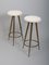 Brass and Alpaca Velvet Bar Stools attributed to Gio Ponti, Italy, 1950s, Set of 2 4