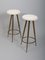 Brass and Alpaca Velvet Bar Stools attributed to Gio Ponti, Italy, 1950s, Set of 2, Image 4