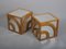 Cane and Mirror Cube Tables from Vivai Del Sud, 1970d, Set of 2 6