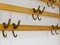 Large Mid-Century Coat Rack in Beech with 8 Brass Hooks attributed to Carl Auböck, 1950s 16