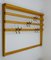 Large Mid-Century Coat Rack in Beech with 8 Brass Hooks attributed to Carl Auböck, 1950s 4