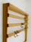 Large Mid-Century Coat Rack in Beech with 8 Brass Hooks attributed to Carl Auböck, 1950s 17