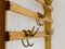 Large Mid-Century Coat Rack in Beech with 8 Brass Hooks attributed to Carl Auböck, 1950s 3