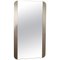 Mid-Century Italian Style Satin Metal Wall Mirror, 1970s 1