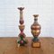 Baroque Style Gilded Polychrome Lamp Stands, 1950s, Set of 2 5