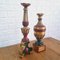 Baroque Style Gilded Polychrome Lamp Stands, 1950s, Set of 2 4