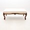 French Carved Walnut Foot Stool, 1930s, Image 1