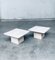 Tavolini quadrati in travertino, Italia, anni '70, set di 2, Immagine 18