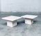 Tavolini quadrati in travertino, Italia, anni '70, set di 2, Immagine 16