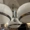 Lámpara de araña era espacial 60 de metal cromado y plástico blanco de Stilux Milano, Imagen 4