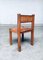 Elm & Cognac Leather Dining Room Chairs Set in the style of Pierre Chapo, Italy, 1960s, Set of 4 25
