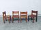 Esszimmerstühle aus Ulmenholz & Cognacfarbenem Leder im Stil von Pierre Chapo, Italien, 1960er, 4er Set 29