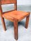 Elm & Cognac Leather Dining Room Chairs Set in the style of Pierre Chapo, Italy, 1960s, Set of 4 16