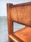 Elm & Cognac Leather Dining Room Chairs Set in the style of Pierre Chapo, Italy, 1960s, Set of 4 4