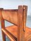 Esszimmerstühle aus Ulmenholz & Cognacfarbenem Leder im Stil von Pierre Chapo, Italien, 1960er, 4er Set 6
