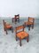 Esszimmerstühle aus Ulmenholz & Cognacfarbenem Leder im Stil von Pierre Chapo, Italien, 1960er, 4er Set 30