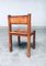Esszimmerstühle aus Ulmenholz & Cognacfarbenem Leder im Stil von Pierre Chapo, Italien, 1960er, 4er Set 24