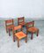Elm & Cognac Leather Dining Room Chairs Set in the style of Pierre Chapo, Italy, 1960s, Set of 4 39