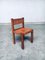 Esszimmerstühle aus Ulmenholz & Cognacfarbenem Leder im Stil von Pierre Chapo, Italien, 1960er, 4er Set 21