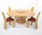 Oak Dining Table & Orchid Chairs by Bob van den Berghe for Vandenberghe-Pauvers, Set of 5 1