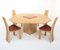 Tavolo da pranzo in quercia e sedie Orchid di Bob Van Den Berghe per Vandenberghe-Pauvers, set di 5, Immagine 1