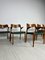 Vintage Danish Teak & Leather Dining Chairs No.55 by Niels O. Møller for Jl Møller, 1950s, Set of 6 3