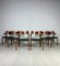 Vintage Danish Teak & Leather Dining Chairs No.55 by Niels O. Møller for Jl Møller, 1950s, Set of 6 1