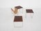 Tavolini ad incastro Mimiset Mid-Century in palissandro e pelle attribuiti a Brabantia, Paesi Bassi, anni '50, set di 3, Immagine 6