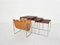 Mid-Century Mimiset Nesting Tables in Rosewood and Leather attributed to Brabantia, the Netherlands, 1950s, Set of 3 2