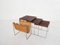 Mid-Century Mimiset Nesting Tables in Rosewood and Leather attributed to Brabantia, the Netherlands, 1950s, Set of 3 1