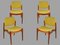 Vollständig restaurierte Vintage Esszimmerstühle aus Teak von Erik Buch für Ørum Møbelfabrik, 1960er, 4er Set 1