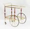 Mid-Century Italian Bar Cart Cocktail Trolley from Cesare Lacca, 1950, Image 1