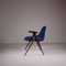 Chaises Vintage en Velours Bleu, Set de 2 12