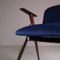 Chaises Vintage en Velours Bleu, Set de 2 14