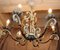 Art Deco French Wrought Iron Chandelier attributed to Gilbert Poillerat, 1950s 4