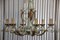 Art Deco French Wrought Iron Chandelier attributed to Gilbert Poillerat, 1950s 6